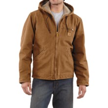 Carhartt Sandstone Sierra Jacket - Sherpa Pile Lining (For Men) in Carhartt Brown - 2nds