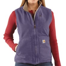 Carhartt Sandstone Vest - Sherpa-Lined (For Women) in Blue Dusk - 2nds