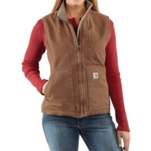 Carhartt Sandstone Vest - Sherpa-Lined (For Women) in Carhartt Brown - 2nds