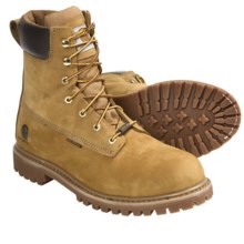 Carhartt Soft Toe Work Boots - 8”, Waterproof, Insulated, Nubuck (For Men) in Wheat - 2nds