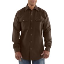 Carhartt Solid Flannel Work Shirt - Heavyweight, Long Sleeve (For Men) in Dark Brown - 2nds