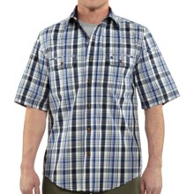 Carhartt Standish Plaid Shirt - Ripstop Cotton, Short Sleeve (For Men) in Dark Cobalt Blue - 2nds