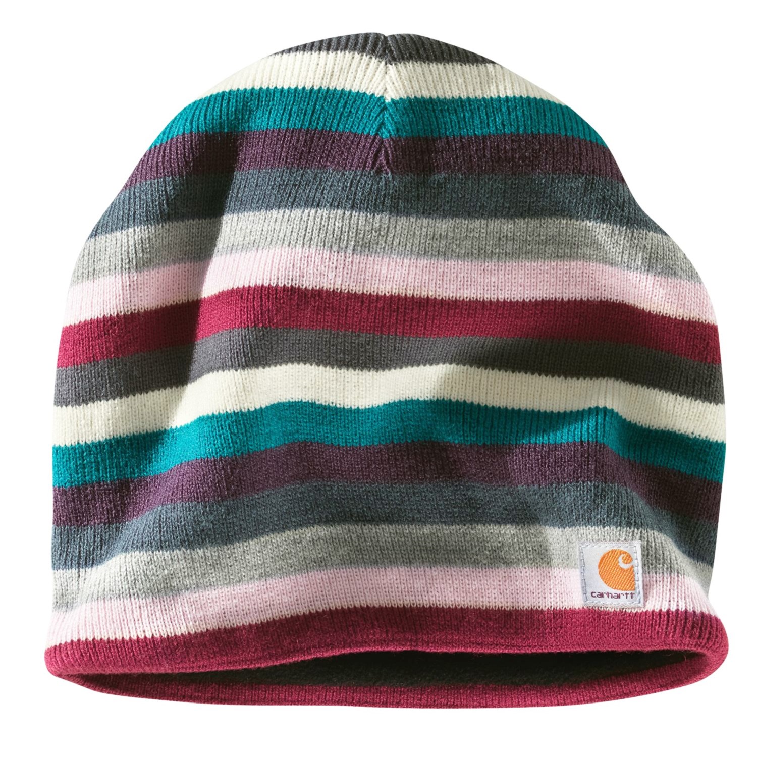 Carhartt Striped Knit Hat - Fleece Lining (For Women) in Coal