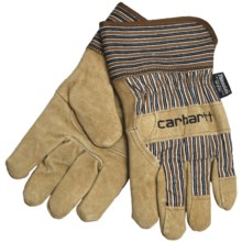 Carhartt Suede Work Gloves with Safety Cuffs - Insulated (For Men) in Brown - 2nds