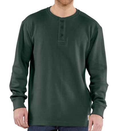 Carhartt Textured Knit Henley Shirt Long Sleeve (For Big Men)