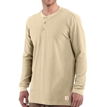 Carhartt Textured Knit Henley Shirt - Long Sleeve (For Men) in Dark Tan - 2nds