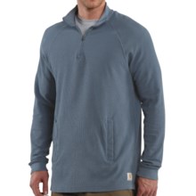 Carhartt Textured-Knit Mock Turtleneck - Zip Neck, Long Sleeve (For Men) in Mineral Blue - 2nds