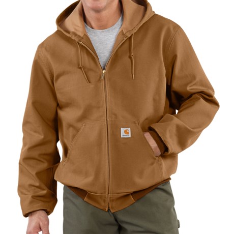 Carhartt Thermal Lined Active Duck Jacket Ring Spun Cotton For Men