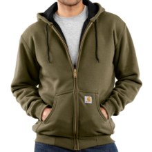 Carhartt Thermal-Lined Hooded Sweatshirt (For Men) in Army Green - 2nds