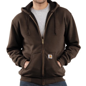 Carhartt Thermal-Lined Hooded Sweatshirt (For Men) in Dark Brown