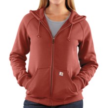 Carhartt Thermal Lined Hoodie Sweatshirt - Full Zip (For Women) in Vintage Rose - 2nds