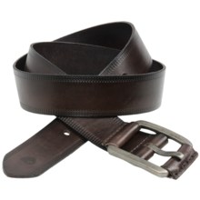 Carhartt Tooled Edge Belt - Leather (For Men) in Brown - Closeouts