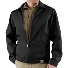 Carhartt Twill Midweight Work Jacket - Insulated, Quilt Lined (For Tall Men) in Black - 2nds