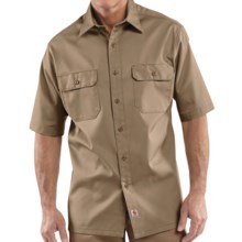 Carhartt Twill Work Shirt - Short Sleeve (For Men) in Khaki - 2nds