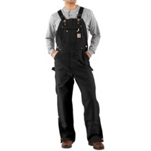 Carhartt Unlined Dual Hammer Loop Duck Bib Overalls (For Men) in Black - 2nds