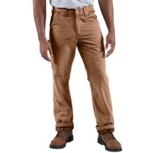 Carhartt Washed-Twill Dungarees - Flannel-Lined (For Men) in Dark Khaki - 2nds
