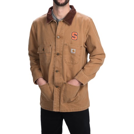 Carhartt Weathered Cotton Duck Chore Coat College Logo (For Men)