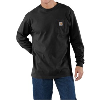 Carhartt Work Wear Shirt - Long Sleeve (For Tall Men) in Black