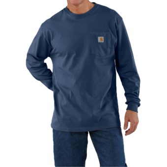 Carhartt Work Wear T-Shirt - Long Sleeve (For Men) in Royal