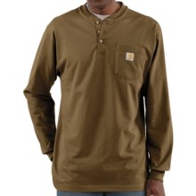Carhartt Workwear Henley Shirt - Long Sleeve (For Men) in Brown Boot - 2nds