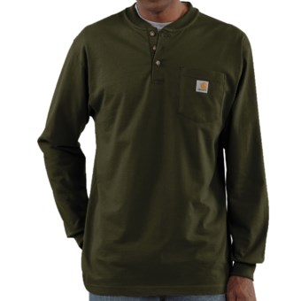 Carhartt Workwear Henley Shirt - Long Sleeve (For Men) in Olive