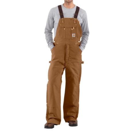 Carhartt Zip to Thigh Bib Overalls Quilted Lining (For Men)