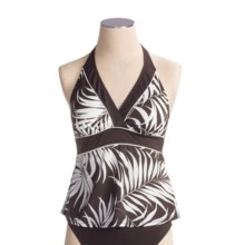 Caribbean Joe Ferntastic Halter Tankini (For Women) in Brown - Closeouts