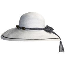 Caribbean Joe Swinger Hat - Crushable (For Women) in White/Black - Closeouts