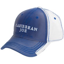 Caribbean Joe Two-Tone Baseball Cap - Cotton Twill (For Men and Women) in Blue/White - Closeouts