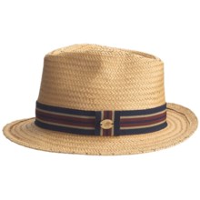 Caribbean Joe Weave Fedora Hat (For Men and Women) in Tobacco - Closeouts