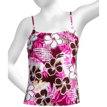 Caribbean Sand Classic Tankini Swimsuit Top - Spaghetti Straps (For Women) in Collins Wine - Closeouts