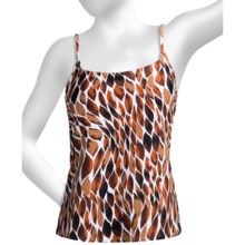 Caribbean Sand Classic Tankini Swimsuit Top - Spaghetti Straps (For Women) in Flame Brown - Closeouts