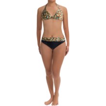 Caribbean Sand Double-Tie Halter Bikini Swimsuit - 2-Piece (For Women) in Rome Brown - Closeouts