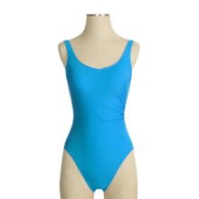Caribbean Sand Ruched Side Swimsuit - 1-Piece, Sweetheart Neckline (For Women) in Bright Blue - Closeouts