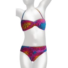 Caribbean Sand Twist Bikini Swimsuit - 2-Piece, Bandeau, Halter (For Women) in Tiki Multi - Closeouts