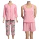 Carole Hochman 4-Piece Pajamas - Stretch Cotton, 3/4 Sleeve (For Women)