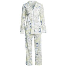 Carole Hochman Midnight Conversational Pajamas - Long Sleeve (For Women) in Central Park - Closeouts