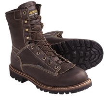 Carolina Work Boots - 8”, Waterproof, Insulated (For Men) in Worn Saddle Black Coffee - Closeouts