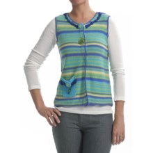 Carson Surfside Vest - Ramie-Cotton (For Women) in Blue - Closeouts