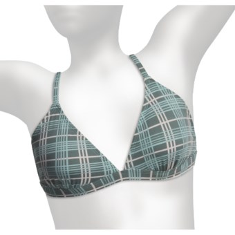 Carve Designs Cali Bikini Swimsuit Top - UPF 50+, Convertible (For Women) in Storm Plaid
