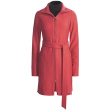 Carve Designs Jackson Long Coat - Boiled Wool (For Women) in Raspberry - Closeouts