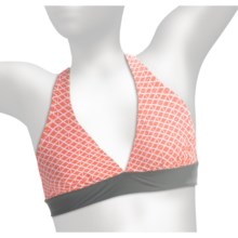 Carve Designs Maui Bikini Swimsuit Top - UPF 50+, Halter (For Women) in Batik W/Graphite - Closeouts