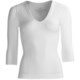 Cass Shapewear Invisibellas V-Neck Shirt - 3/4 Sleeve (For Women)