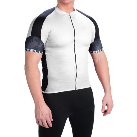 Castelli Entrata Cycling Jersey Full Zip, Short Sleeve (For Men)