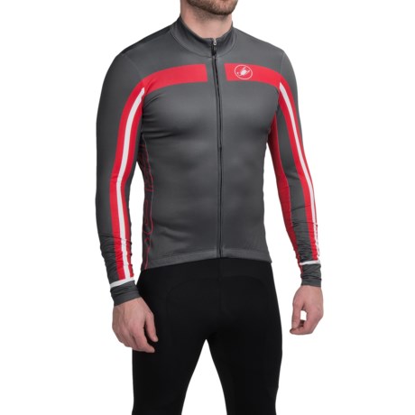 Castelli Free 3 Cycling Jersey Full Zip Long Sleeve For Men