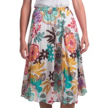 Casual Studio Crinkle Skirt - Cotton (For Women) in Multi Floral - Closeouts