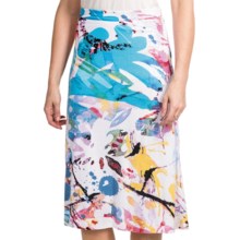 Casual Studio Knit Jersey Skirt (For Women) in Blue Splatter - Closeouts