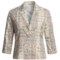 Casual Studio Madras Plaid Patch Jacket - Cotton (For Women) in Beige