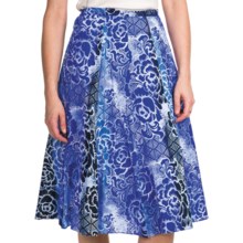 Casual Studio Patterned Cotton Skirt (For Women) in Blue Rose - Closeouts