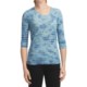 Casual Studio Stripe Shirt - Scoop Neck, 3/4 Sleeve (For Women)